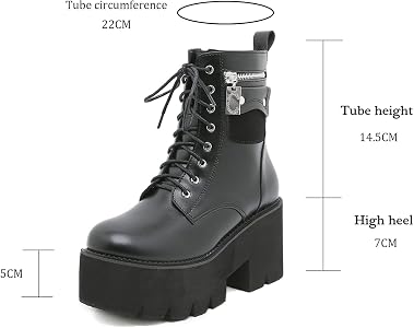 Amazon.com | DXSYMJM Winter Platform Combat Boots for Women Gothic